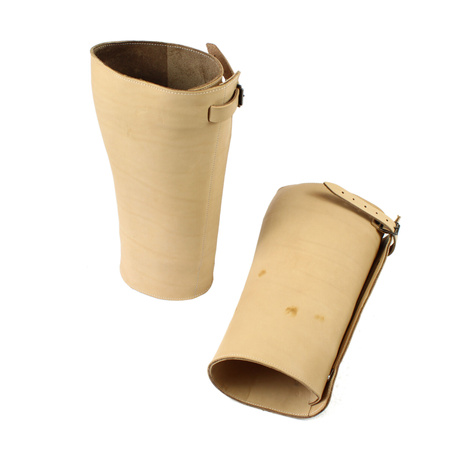 Undyed leather gaiters - replica