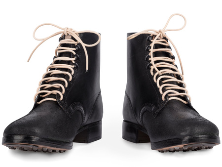 Schnurschuhe M37 - German ankle boots - repro - blackened