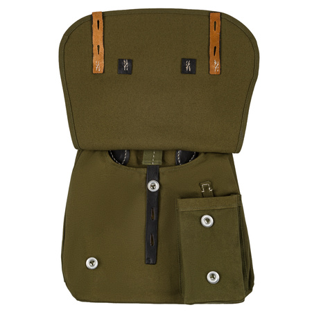 German M44 bread bag with black leather - repro