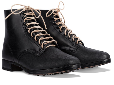 Schnurschuhe M37 - German ankle boots - repro - blackened