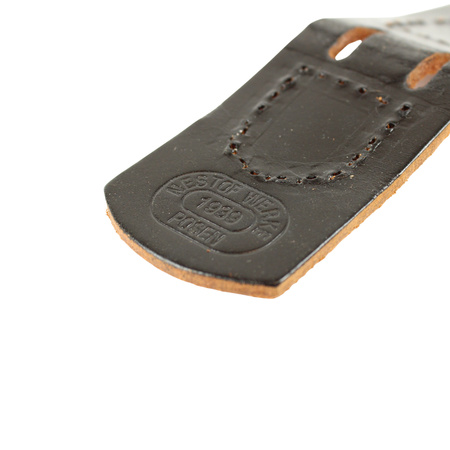WH/SS leather tab for belt - black - repro