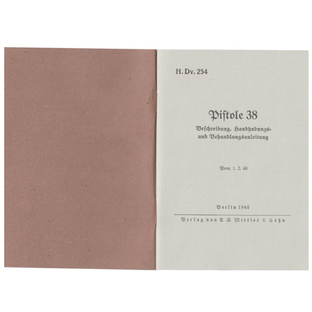 Die Pistole 38 manual - repro
