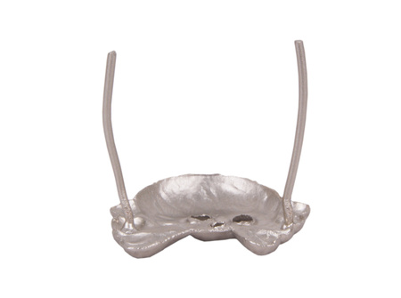 Metal skull for armoured collar tabs - 1 piece - repro