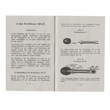 Leuchtpistole granate, manual - repro