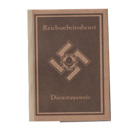 Reichsarbeitsdienst denstausweis - repro, unfilled