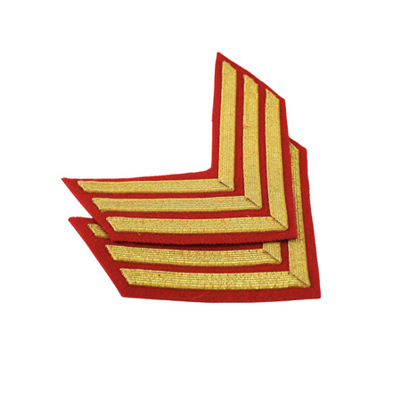 Soviet Chevrons - sleeve patches, Senior Lieutenant M40, pair