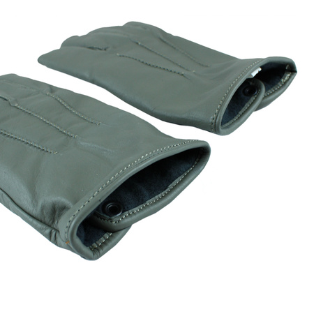 Winter gray leather field gloves - replica