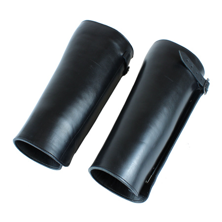 Black leather gaiters - replica