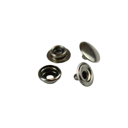 Napa kaletnicza gładka, 12,5 mm, czarna