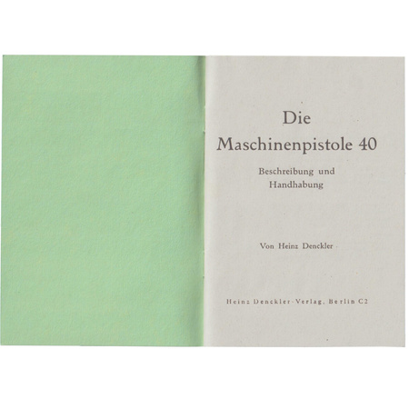 Die Maschinenpistole 40 manual - repro