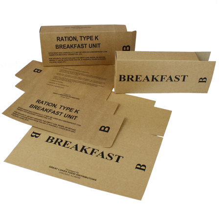 US food ration pack Type K, Set B (Breakfast) - Replica
