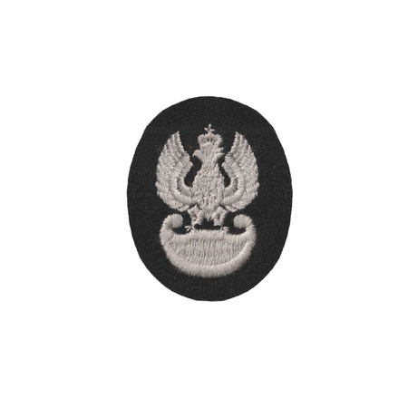 Polish eagle for berets, black wool, PAF version - repro