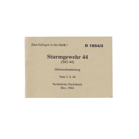 Die Sturmgewehr 44 manual - repro
