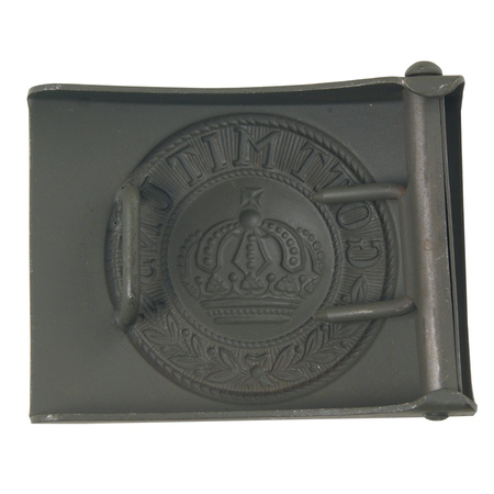 M15 Prussian belt buckle , steel, feldgrau - repro