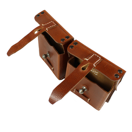 Leather pouch for G43 magazines, brown, grained - replica