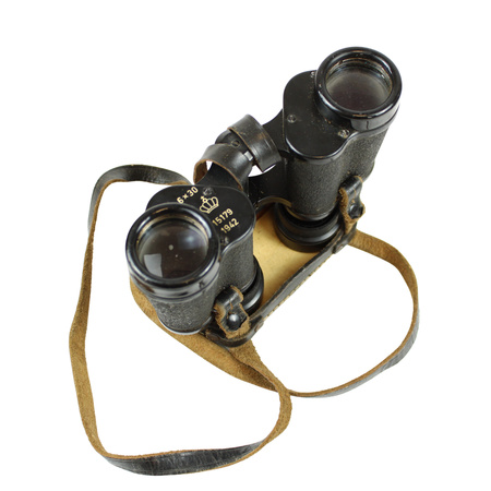 Swedish military binoculars with case - Surplus