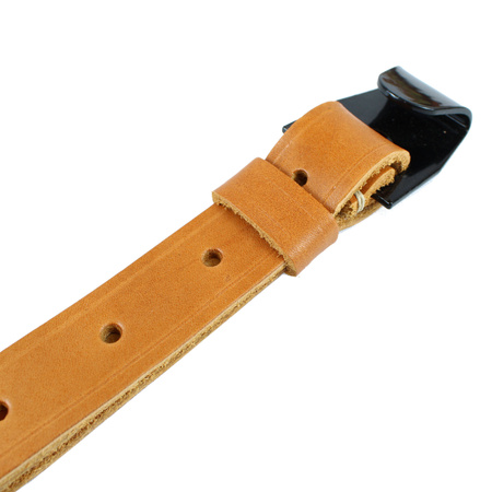 Carrying straps for Thermoflasche/Funkstelle, leather-canvas strap, pair - repro