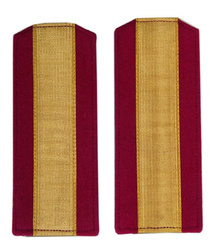 RIA Service officer cadet shouder straps - carmine - repro