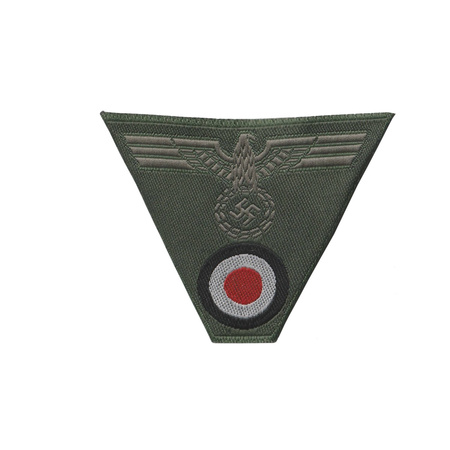 M43 trapezoid insignia WH BeVo, feldgrau, folded version - repro