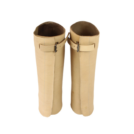 Undyed leather gaiters - replica