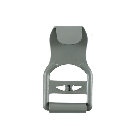 Steel buckle-hook for harness, matte gray - repro