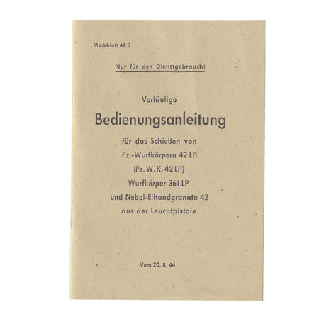 Leuchtpistole granate, manual - repro