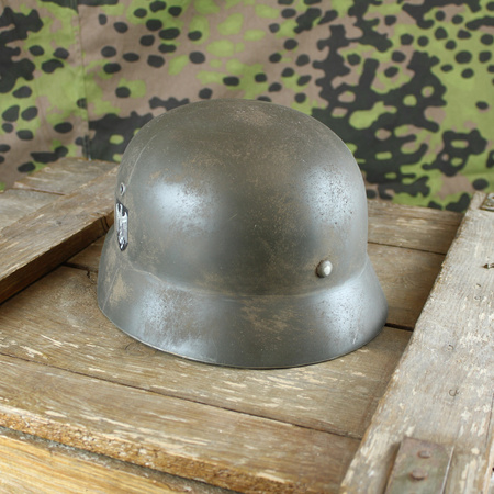 M40 Helmet, with eagle, aged - aluminium textured [custom]