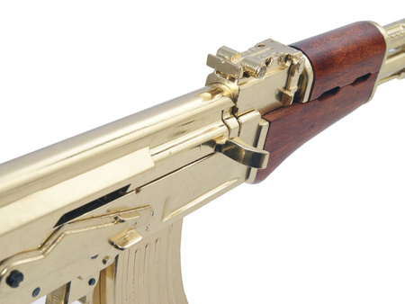 Golden AK-47 assault rifle - model gun