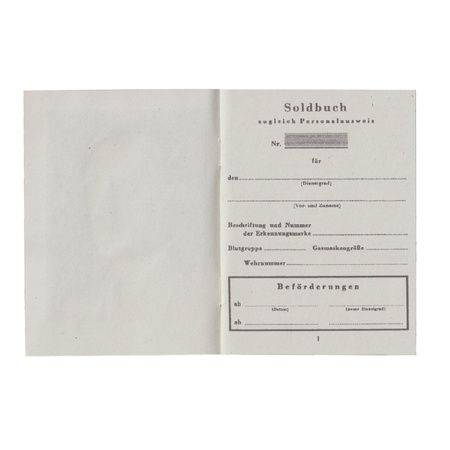 Soldbuch Volkssturm - replika