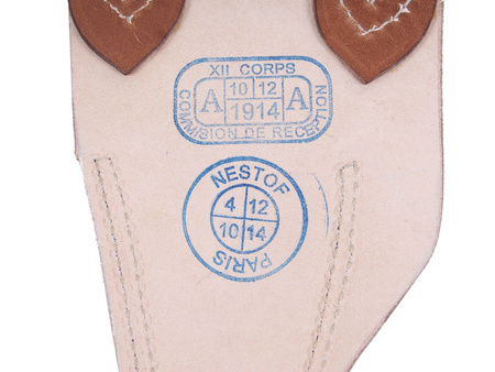 Mle. 1874 Lebel bayonet frog - leather - Nestof repro