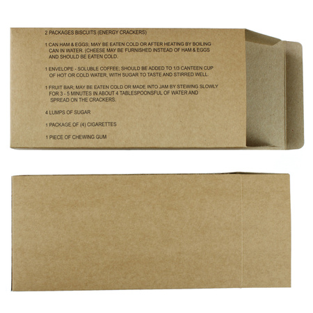 US food ration pack Type K, Set B (Breakfast) - Replica