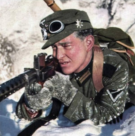 Szarotka na czapkę oddziałów górskich oficerska - replika