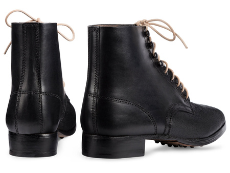 Schnurschuhe M37 - German ankle boots - repro - blackened