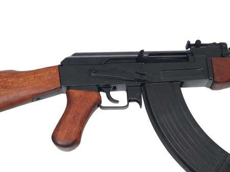 AK-47 assault rifle - wooden stock - model gun