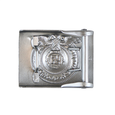 SS "Koppelschloss" belt buckle, steel, silver - repro
