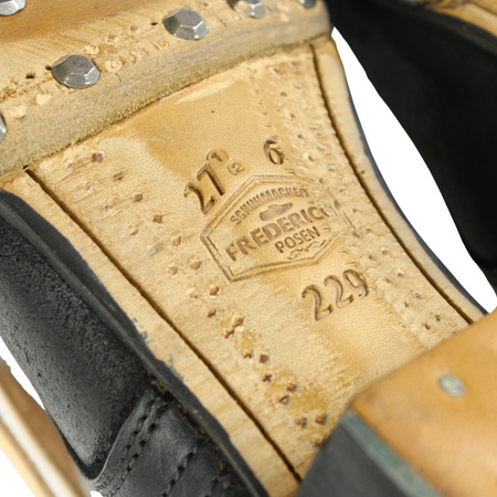 German ankle boots Schnurschuhe M37, blackened - Fredericci