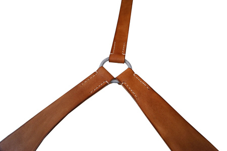 Polish Cavalry Y-straps - brown leather