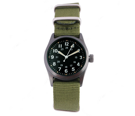 Zegarek służbowy US Army Service Watch, Wietnam, nylonowy pasek - replika