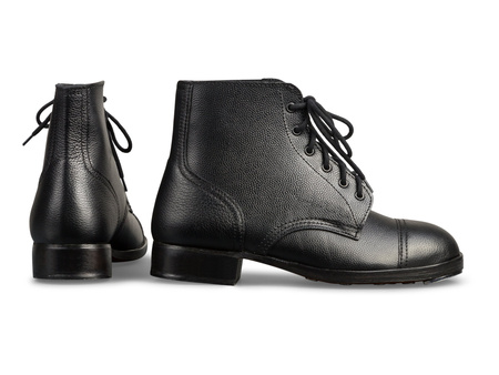 British Ammo Boots - black leather - repro