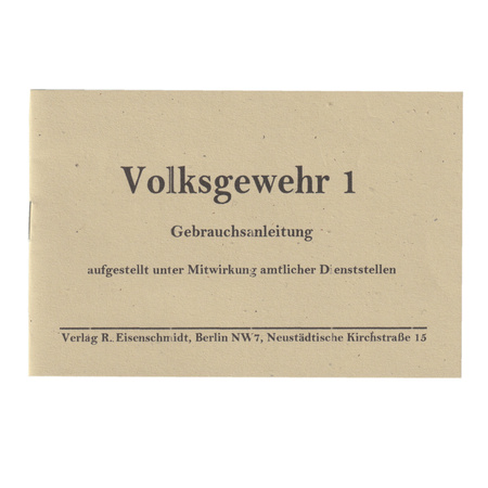 Volksgewehr 1 manual - repro