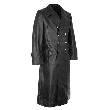 Offizier Mantel - leather WH/SS officer greatcoat - repro