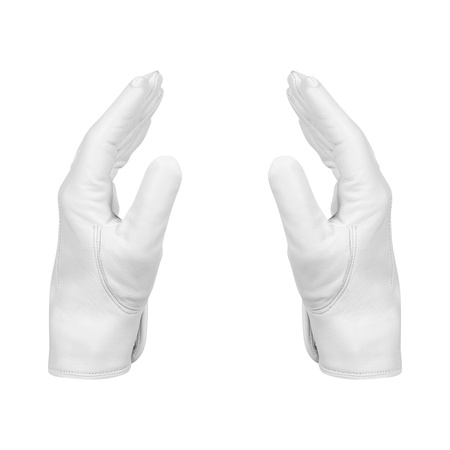 White leather gloves, ceremonial - replica