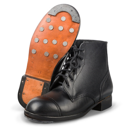 British Ammo Boots - black leather - repro