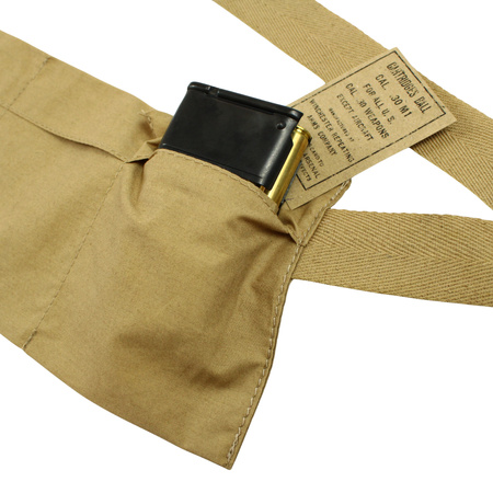 U.S. M1 Ammo Bandolier, Khaki - replika