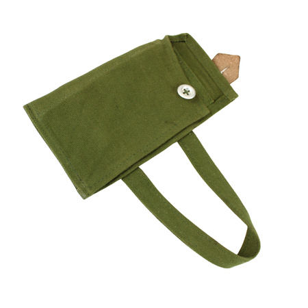 RKKA canvas shovel carrier, austerity pattern, olive - button fastening