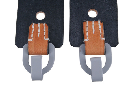 M39 Tornister flaps for Y-straps - black/brown - pair - repro