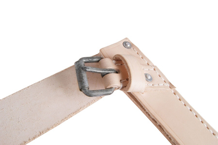 Polish shovel carrier - undyed leather - repro