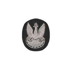 M1937 Polish eagle for berets, black wool version - repro