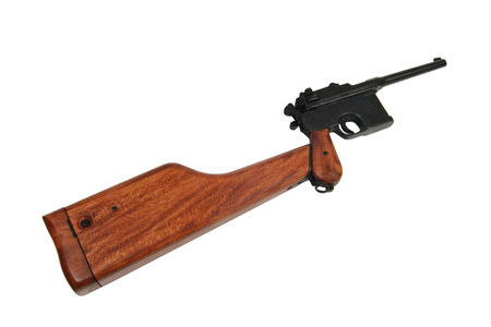 Mauser C96 z kaburokolbą i uprzężą - pełen zestaw