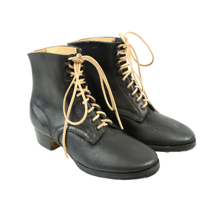 German ankle boots Schnurschuhe M37, blackened - Fredericci